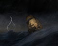 Tall Sailing Ship Storm Sea Illustration Royalty Free Stock Photo