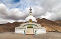 Tall Shanti Stupa near Leh - Jammu and Kashmir - Ladakh Royalty Free Stock Photo