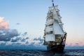 Tall Ship on the Atlantic ocean Royalty Free Stock Photo