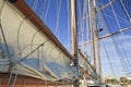 Tall Ship Furled Sails Royalty Free Stock Photo