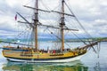 Tall ship Lady Washington in Newport, Oregon Royalty Free Stock Photo