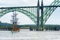 Tall ship Lady Washington in Newport, Oregon