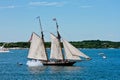 Tall Ship Lynx fires it cannon Royalty Free Stock Photo