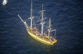 100 tall ship sailing down the Hudson River during the 100 year celebration for the Statue of Liberty, July 4, 1986 Royalty Free Stock Photo