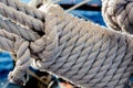 Tall ship sailing rope detail Royalty Free Stock Photo