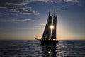 Tall ship sunset Royalty Free Stock Photo