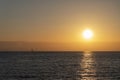 Tall ship silhouette at the sunset Royalty Free Stock Photo