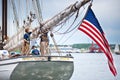 Tall ship Spirit of Massachusetts at dock. Royalty Free Stock Photo