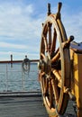 Tall Ship Steering Wheel Royalty Free Stock Photo