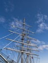 Tall ship Tenacious moored at Blyth, Northumberland, UK