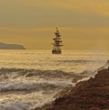 Tall Ship Underway Royalty Free Stock Photo