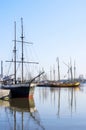 Tall ships docked in Helsinki harbor Royalty Free Stock Photo