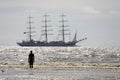 Tall Ships leaving Liverpool Royalty Free Stock Photo