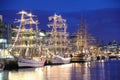 Tall Ships moored at the Liffey, Dublin Royalty Free Stock Photo