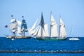 Tall Ships Parade On Lake Michigan in Kenosha, Wisconsin