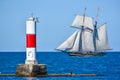 Tall Ships Parade On Lake Michigan in Kenosha, Wisconsin