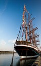 Tall ships in port