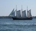 Tall ships visit downtown Toronto under full sail on Lake Ontario by Peter J. Restivo