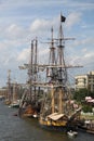 Tall ships on the water in Bay City Michigan Royalty Free Stock Photo