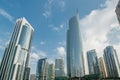 Tall skyscrapers in Dubai near water