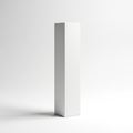 Tall Rectangular White Box or Packaging on a White Background with Soft Shadow container Royalty Free Stock Photo