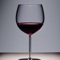 Red wine in a tall wine glass generated by ai