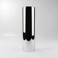 A tall, smooth cylindrical object with a glossy black finish on the upper half and a reflective Royalty Free Stock Photo
