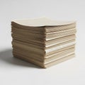Stack of Aged Paper Documents with Text and Lines on a White Background pages Royalty Free Stock Photo
