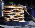 Tall Stack Blueberry Pancakes 2 Royalty Free Stock Photo