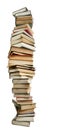 Tall stack of books