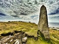 Tall Standing Stone on Achill Island county Mayo Ireland