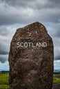 A Stone Marking the Border Between Scotland and England Royalty Free Stock Photo