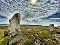 Tall Standing Stones on Achill Island county Mayo Ireland