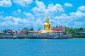 The tall statuary Buddha in temple of Thailand. Royalty Free Stock Photo