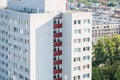 Tall tenement building - residential apartment house - Royalty Free Stock Photo