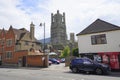 Tall tower of English cathedral