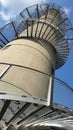 Tall tower with helicoidal steel stair Royalty Free Stock Photo