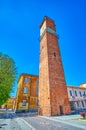 Tall towers are the medieval heritage of Pavia, Italy Royalty Free Stock Photo