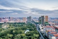 Tall view of ferris wheel in qingcheng park, Hohhot, Inner Mongolia, China