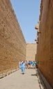 Tall wall at Edfu Temple in Egypt