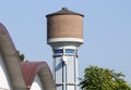 Tall Water tower with blue sky