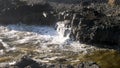 Tall waves colliding with Volcanic rocks at Cape Perpetua, Oregon