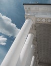 The tall white pillars stand at the heart of Vilnius, Lithuania Royalty Free Stock Photo