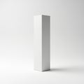 Tall White Rectangular Box or Package on a White Background image photo Royalty Free Stock Photo