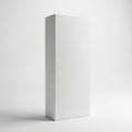 Tall White Rectangular Cardboard Box on a White Background packaging Royalty Free Stock Photo