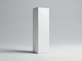 A tall white rectangular object on a light gray background with subtle shadow Royalty Free Stock Photo