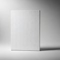 A tall white rectangular object standing against a gray background with a shadow Royalty Free Stock Photo