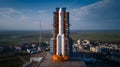 Chinese Rocket on Launchpad Royalty Free Stock Photo
