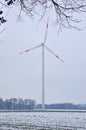 Red-bladed wind generator Royalty Free Stock Photo