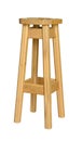 Tall wooden bar stool Royalty Free Stock Photo